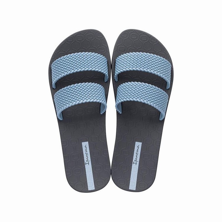 Sandales Ipanema City Grise Bleu Femme | UFO-0688843