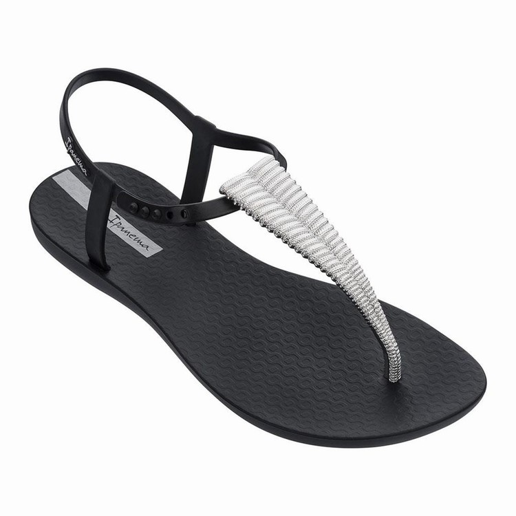 Sandales Ipanema Class Glam III Noir Argent Femme | XEH-8517457