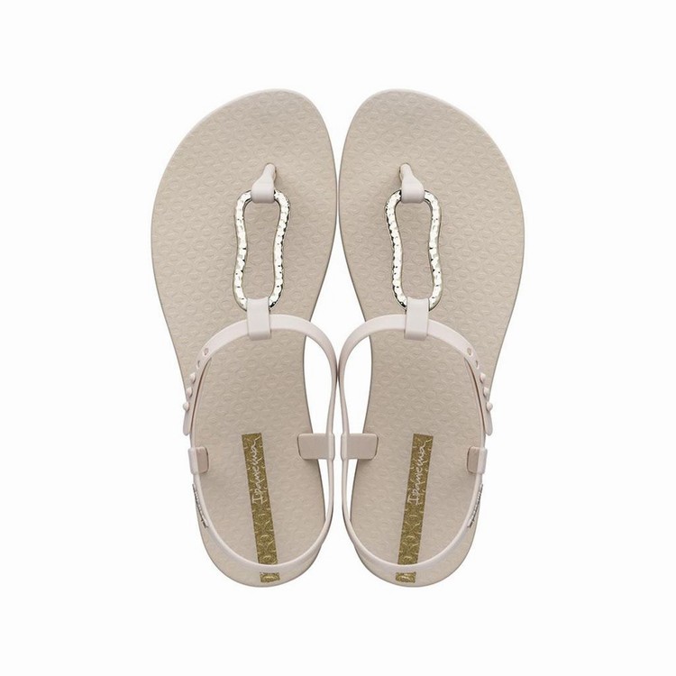 Sandales Ipanema Class Mood Beige Doré Femme | AUZ-1039496