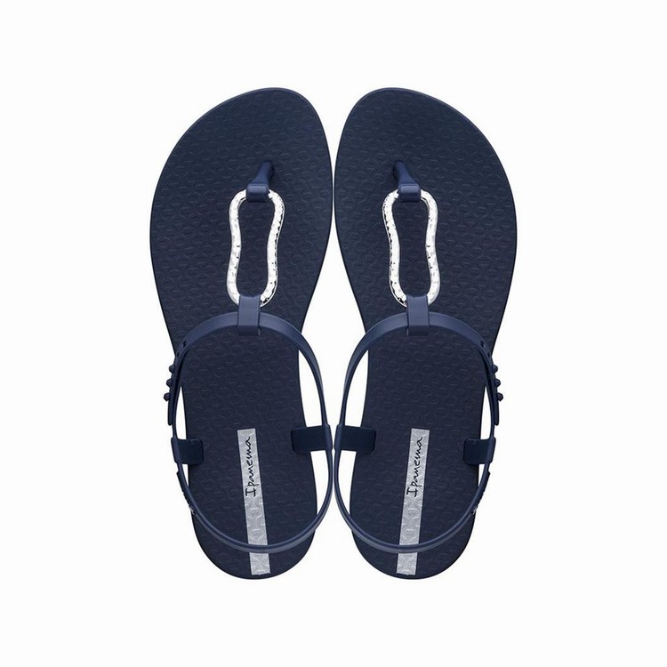 Sandales Ipanema Class Mood Bleu Marine Argent Femme | LEQ-9770996