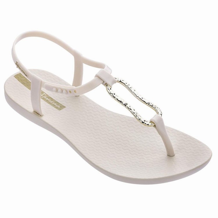 Sandales Ipanema Class Mood Beige Doré Femme | AUZ-1039496