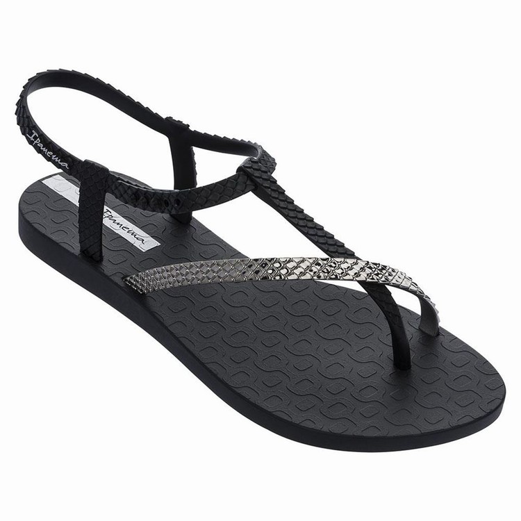 Sandales Ipanema Class Wish II Noir Argent Femme | LWW-5786055