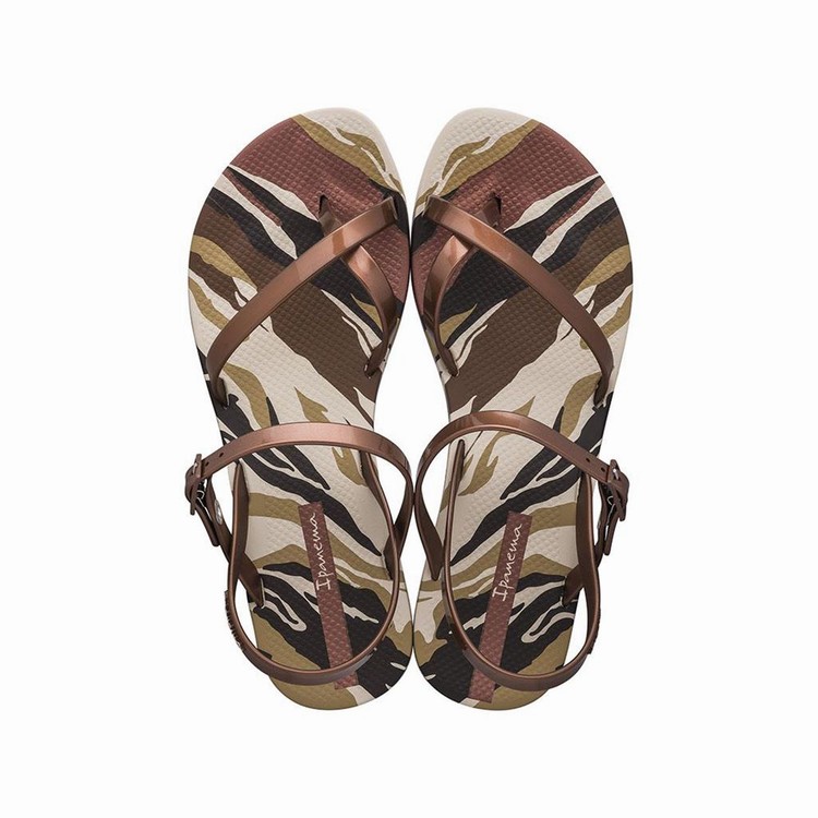 Sandales Ipanema Fashion IX Beige Marron Femme | BXG-6654686