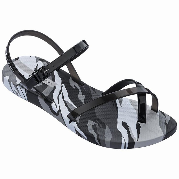 Sandales Ipanema Fashion IX Noir Grise Femme | GYZ-9995637