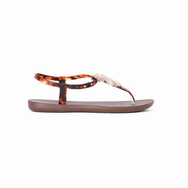 Sandales Ipanema Leaf Marron Doré Femme | BKS-7909354