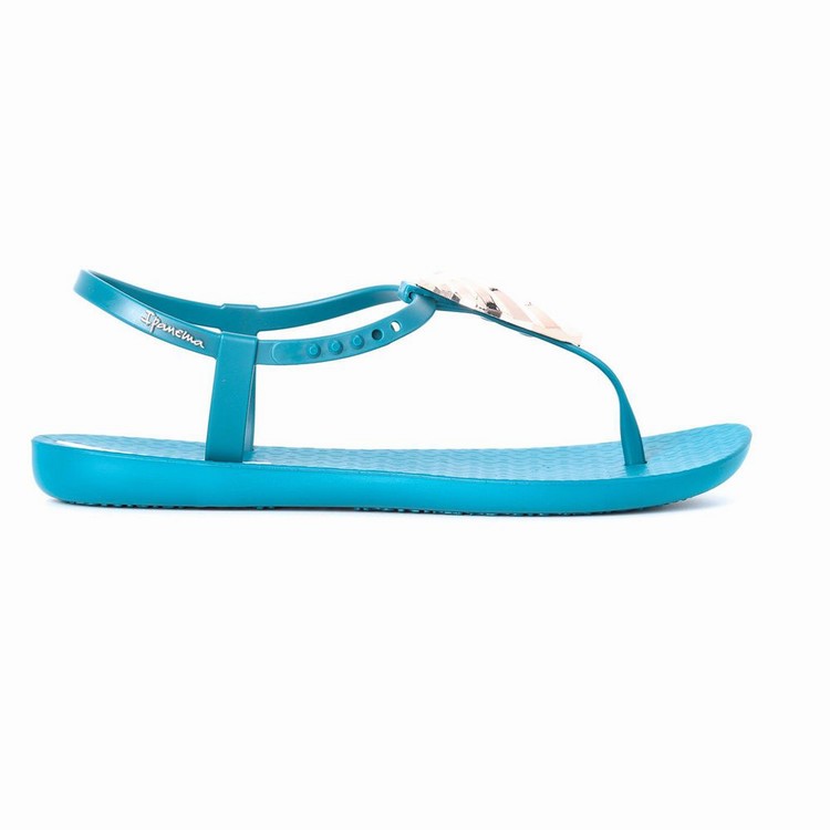 Sandales Ipanema Leaf Bleu Doré Femme | GRT-9778127