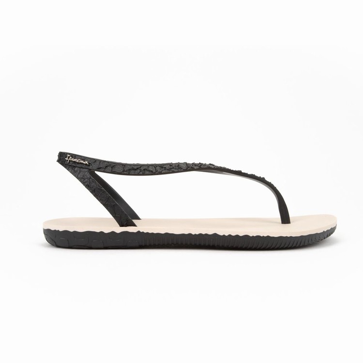 Sandales Ipanema Jo Beige Noir Femme | YUU-7395368