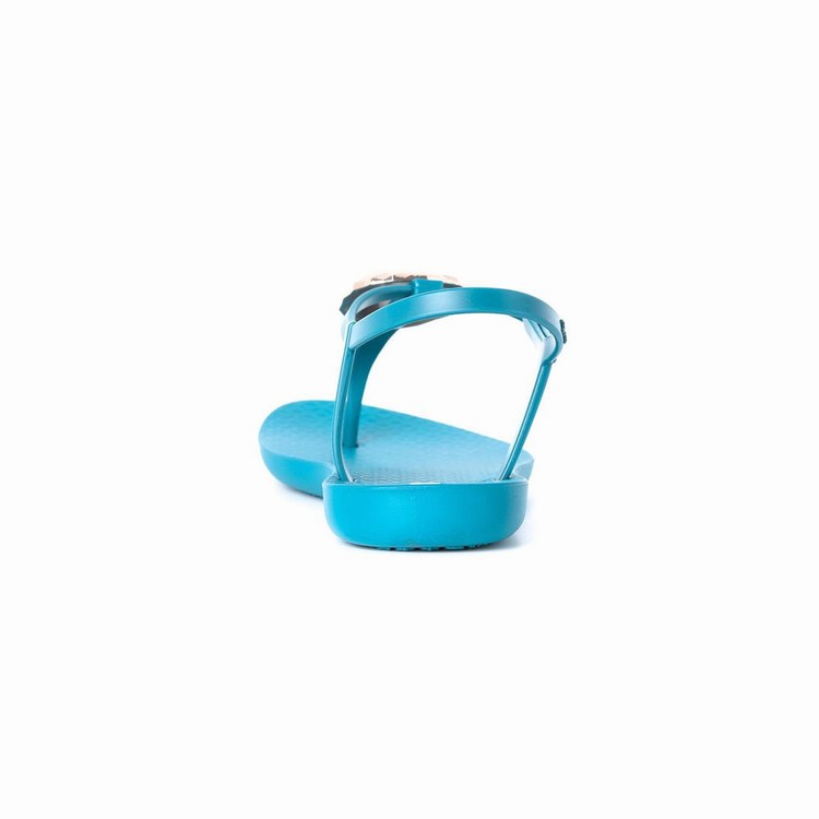 Sandales Ipanema Leaf Bleu Doré Femme | GRT-9778127