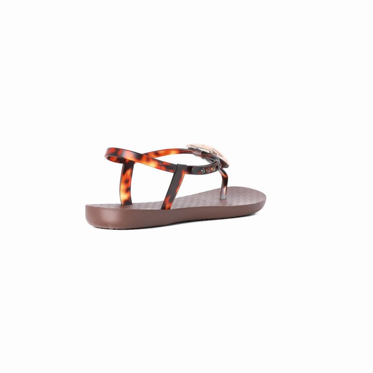 Sandales Ipanema Leaf Marron Doré Femme | BKS-7909354