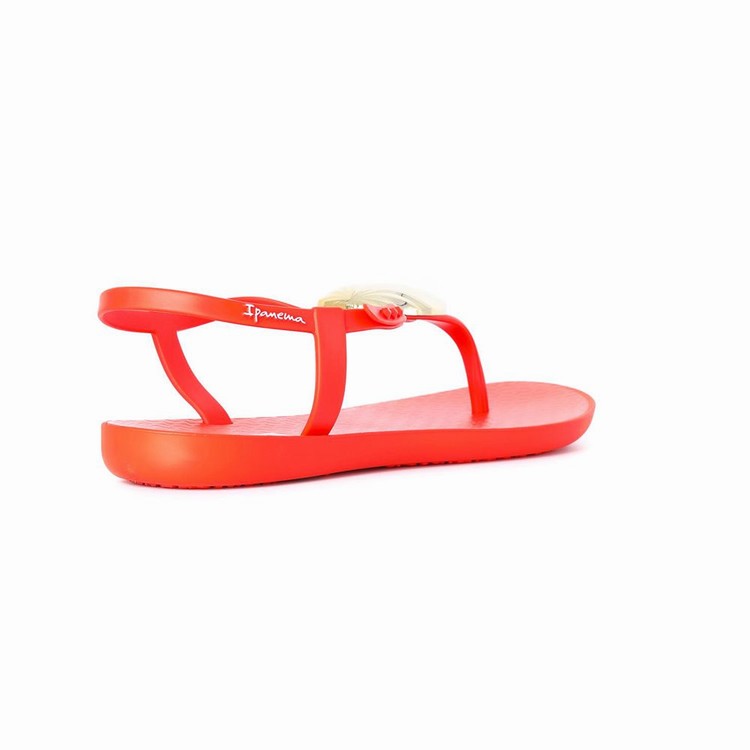 Sandales Ipanema Leaf Rouge Doré Femme | OCS-8802449