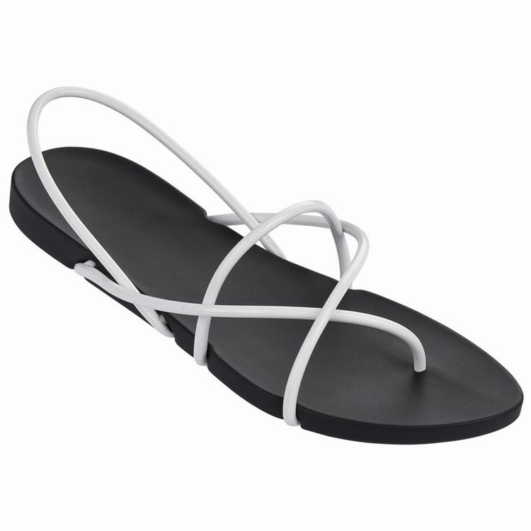 Sandales Ipanema Philippe Starck Thing G Noir Blanche Femme | XYB-8168653