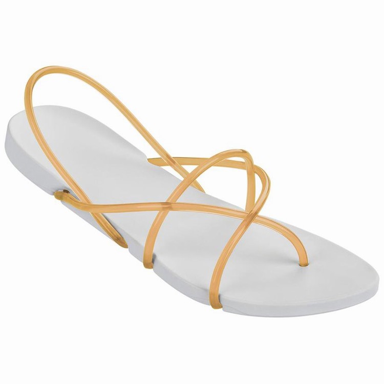 Sandales Ipanema Philippe Starck Thing G Blanche Orange Femme | NTL-0416846