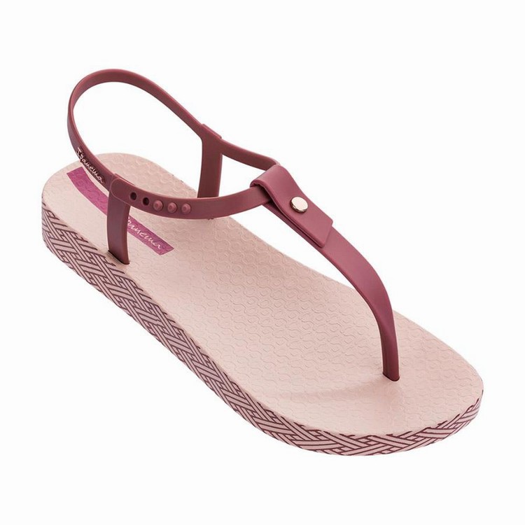 Sandales Ipanema Plush Weave Rose Bordeaux Femme | JUR-1546593