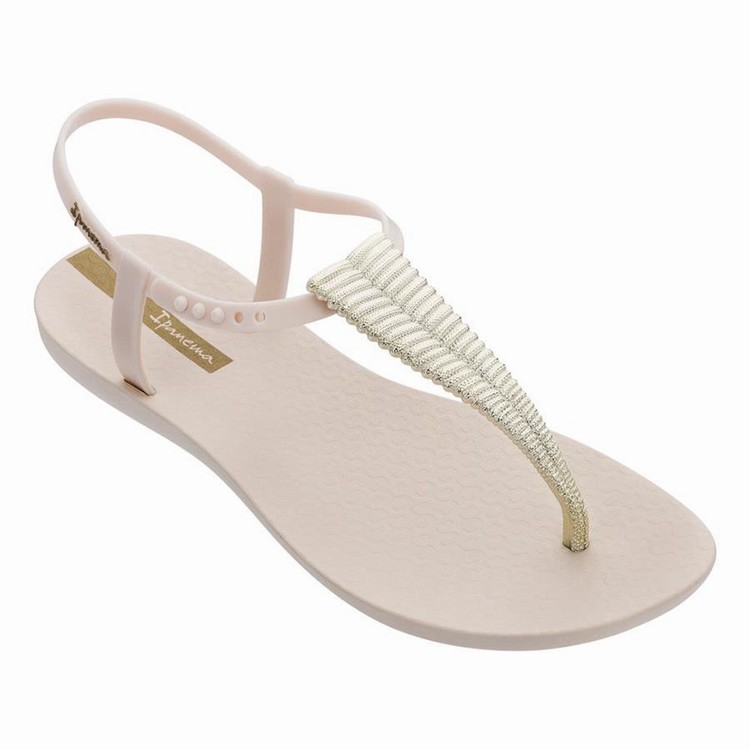 Sandales Ipanema Ribba Beige Doré Femme | JDQ-9388774