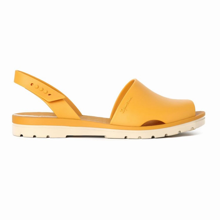 Sandales Ipanema Barcelona Jaune Beige Femme | LPU-6404897