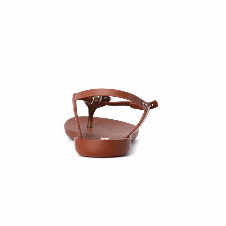 Sandales Ipanema Ribba Marron Doré Femme | AFR-0414328