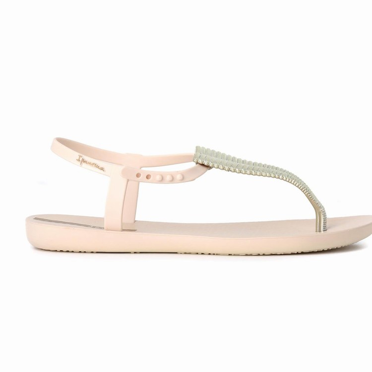 Sandales Ipanema Ribba Beige Doré Femme | JDQ-9388774