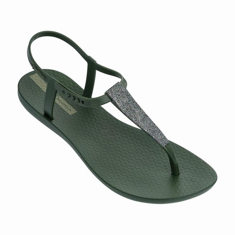 Sandales Ipanema Shimmer Vert Argent Femme | FTA-8983006