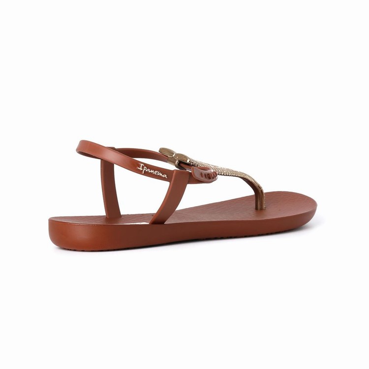 Sandales Ipanema Ribba Marron Doré Femme | AFR-0414328