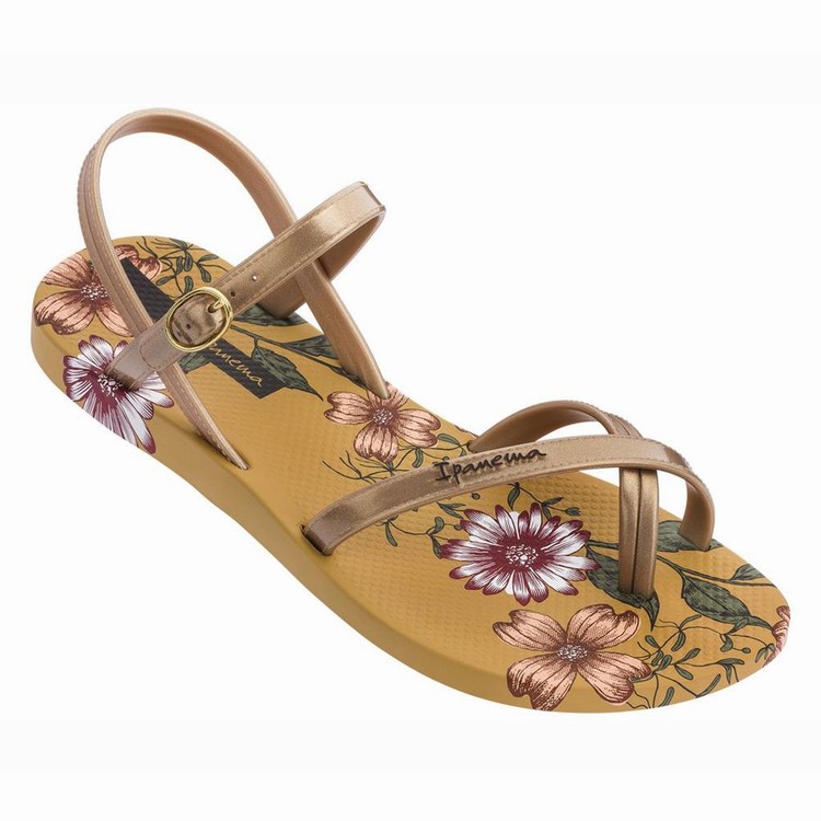 Sandales Ipanema Suzi Print II Jaune Doré Femme | UJP-3694038