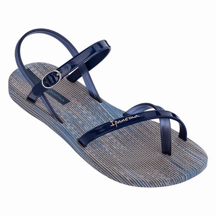 Sandales Ipanema Suzi Print Beige Bleu Femme | ODD-6578244