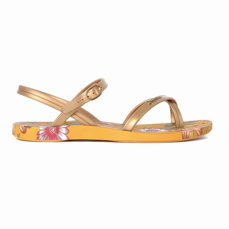 Sandales Ipanema Suzi Print II Jaune Doré Femme | UJP-3694038