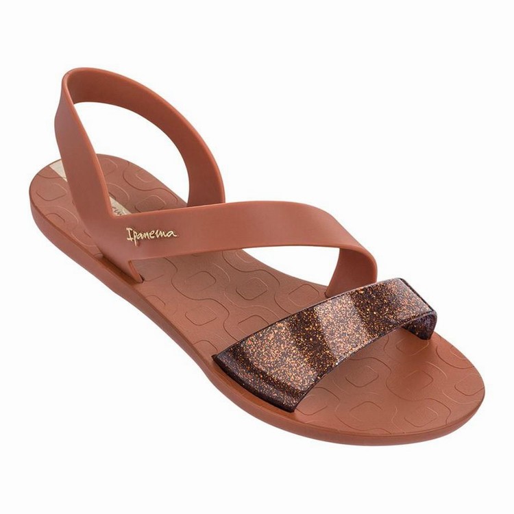 Sandales Ipanema Vibe Marron Doré Femme | ASB-2686906