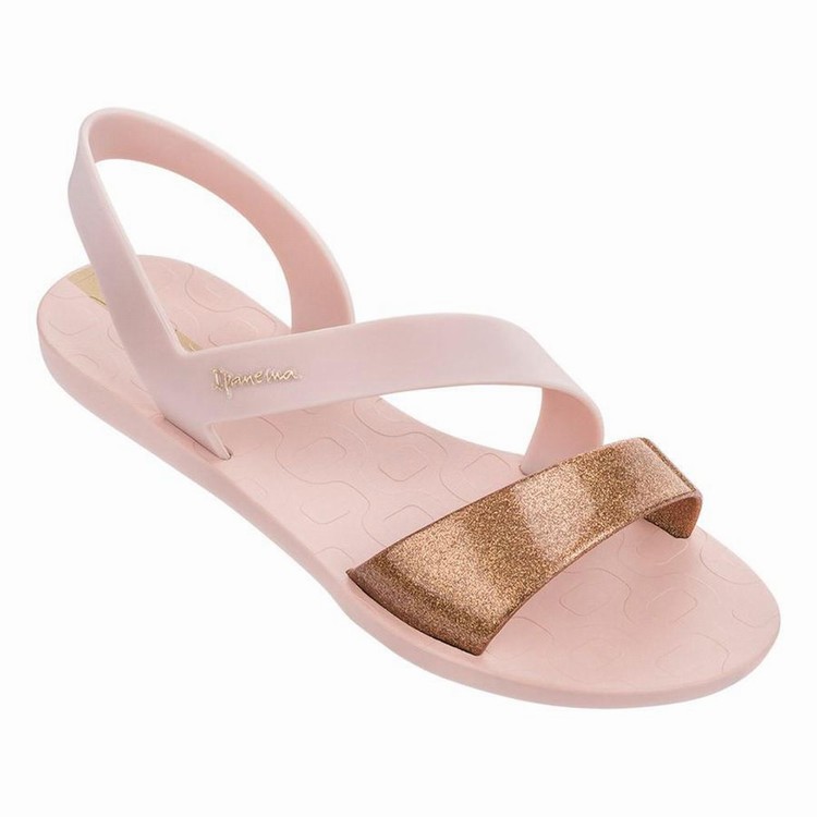 Sandales Ipanema Vibe Rose Doré Femme | DRO-3507931