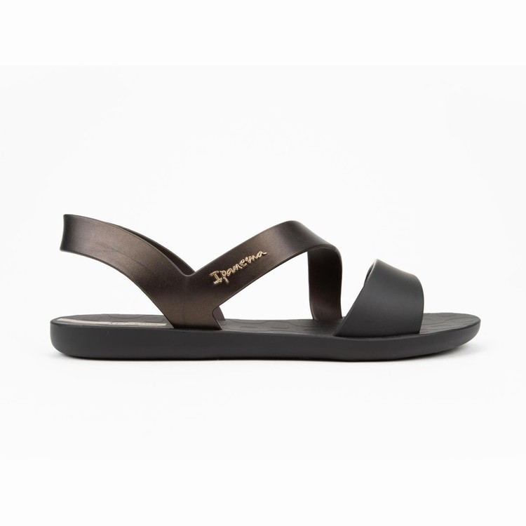 Sandales Ipanema Vibe Noir Doré Femme | YDD-5769491