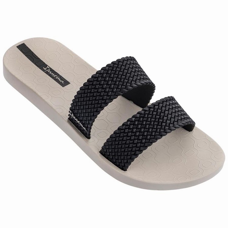 Sandales Ipanema City Beige Noir Femme | JWX-7061604