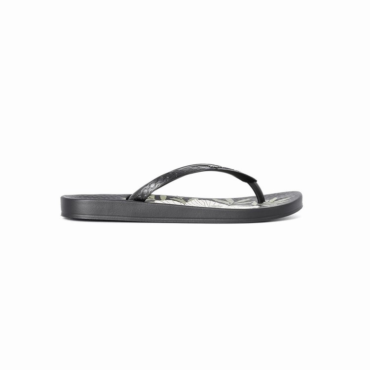 Tongs Ipanema Ana Hibiscus Noir Beige Femme | HPD-1239149