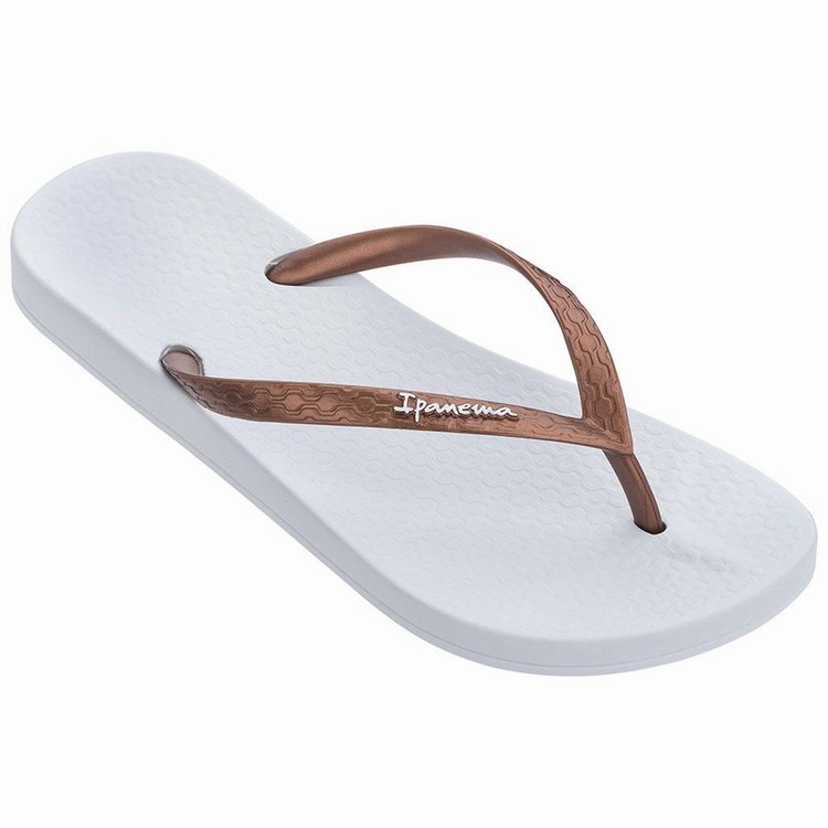 Tongs Ipanema Anatomic Tan Blanche Doré Femme | KVS-9515329