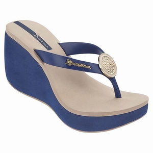 Tongs Ipanema Bossa Beige Bleu Femme | RQQ-6566911