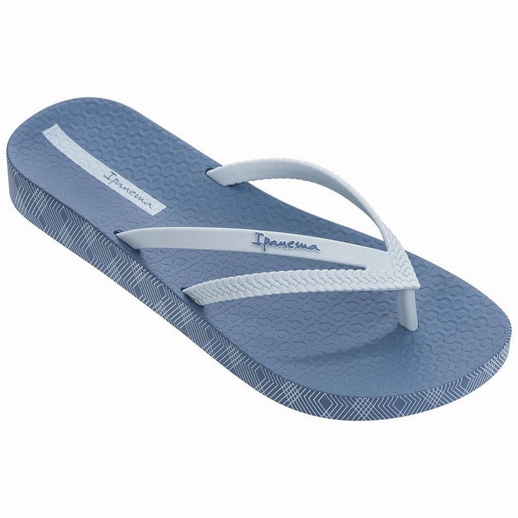 Tongs Ipanema Bossa Soft IV Bleu Blanche Femme | BSM-0023016