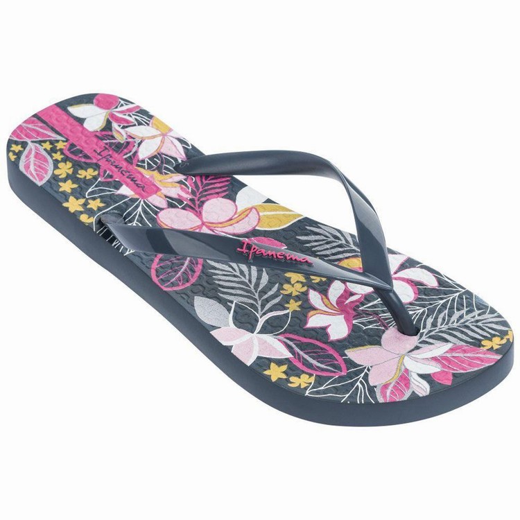 Tongs Ipanema Botanicals Bleu Marine Rose Femme | EVA-6406860