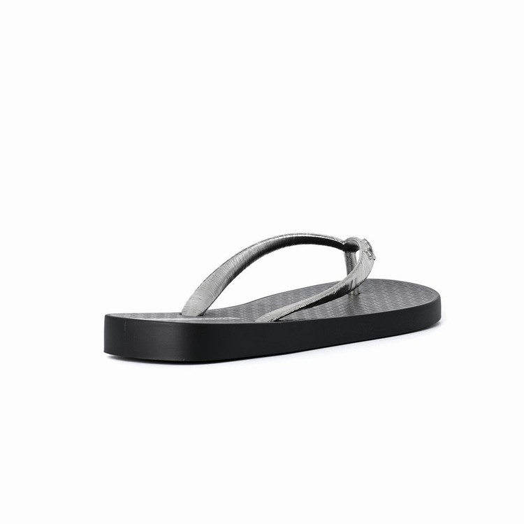 Tongs Ipanema Foil Noir Argent Femme | WNZ-8538941