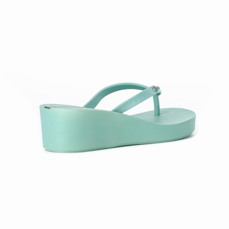 Tongs Ipanema Daisy Wedge Vert Femme | ZBB-7473447