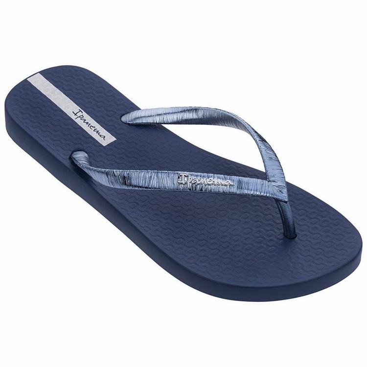 Tongs Ipanema Glam II Bleu Marine Femme | IHN-5472264