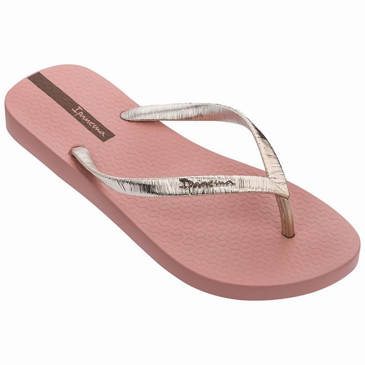 Tongs Ipanema Glam II Rose Doré Femme | KAV-4677004