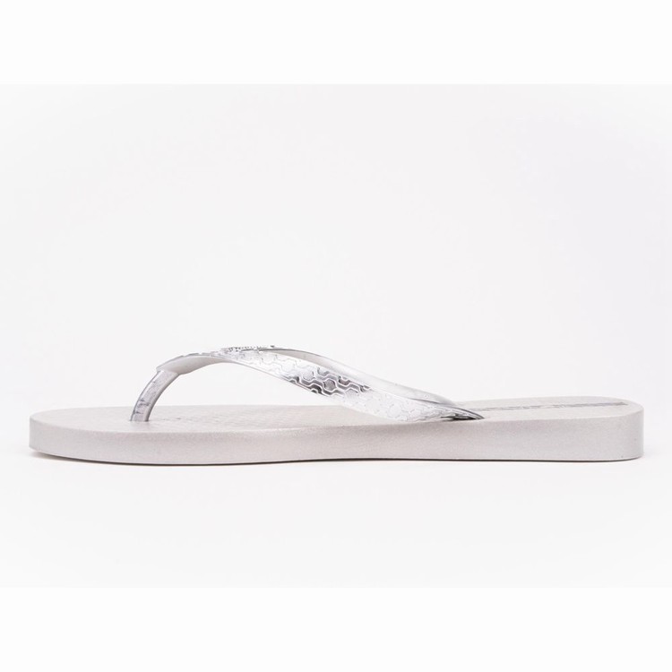 Tongs Ipanema Glam Blanche Argent Femme | VND-6378814