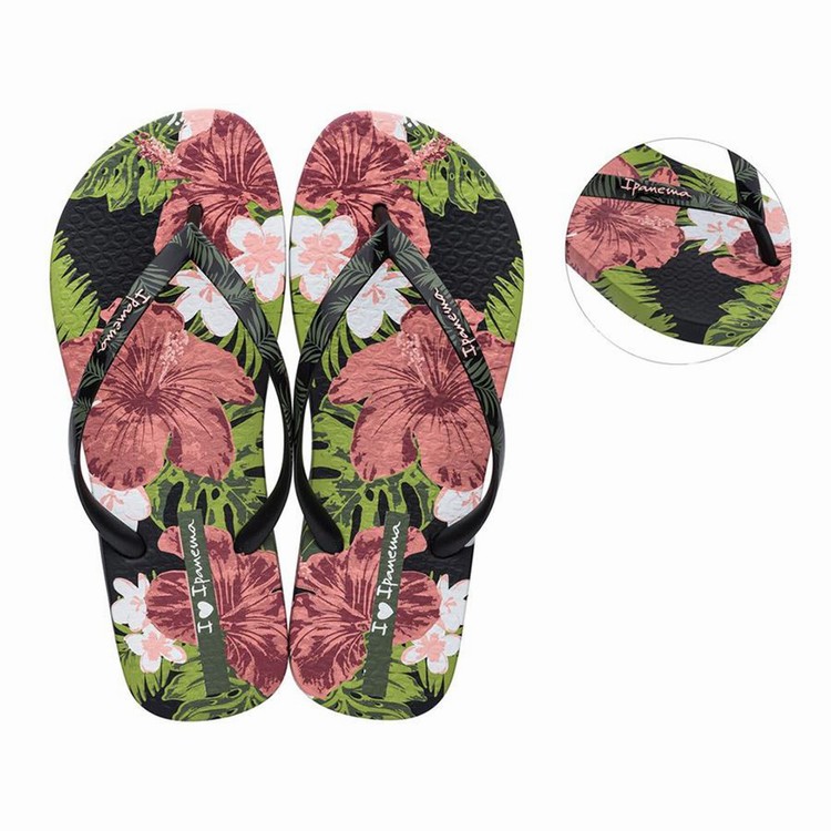 Tongs Ipanema I Love Sun Rose Noir Femme | IXS-7060073