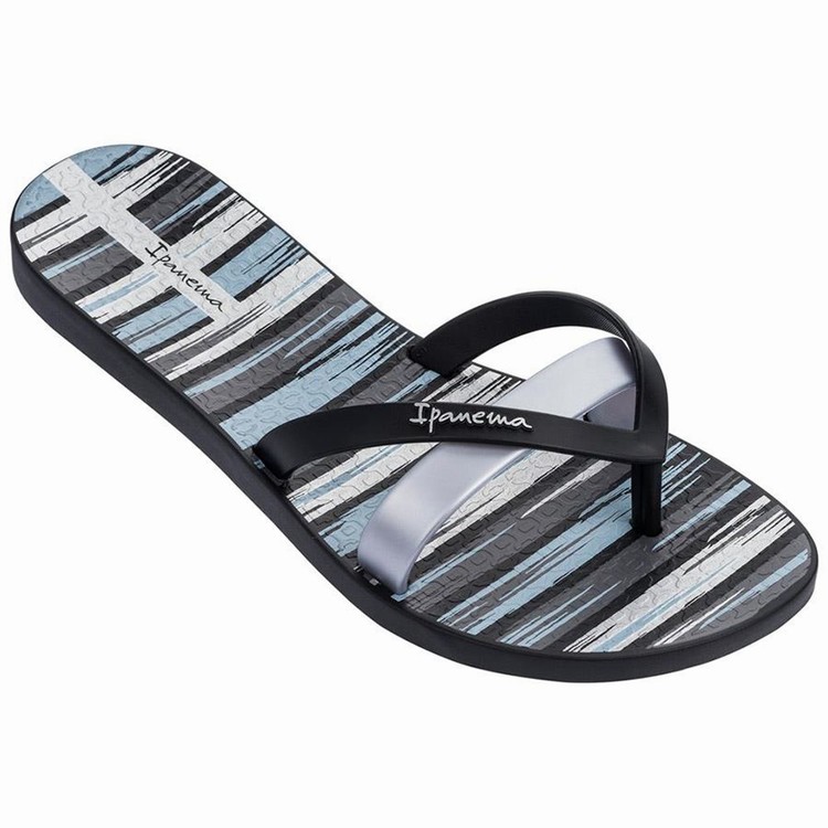 Tongs Ipanema Kirei Silk IV Noir Argent Femme | WSQ-9892924