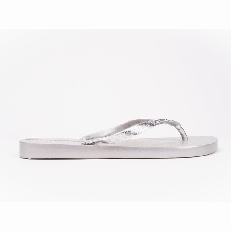 Tongs Ipanema Glam Blanche Argent Femme | VND-6378814