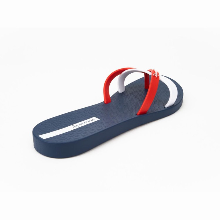 Tongs Ipanema Kirei Bleu Marine Rouge Blanche Femme | FNK-8616932