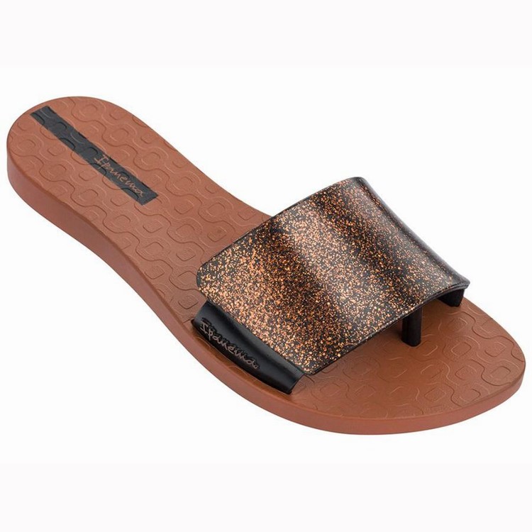 Tongs Ipanema Livia Marron Doré Femme | EYV-3825410