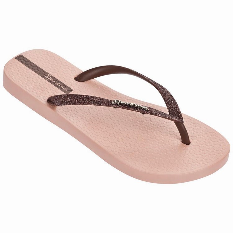 Tongs Ipanema Lolita III Rose Marron Femme | AGV-2159485