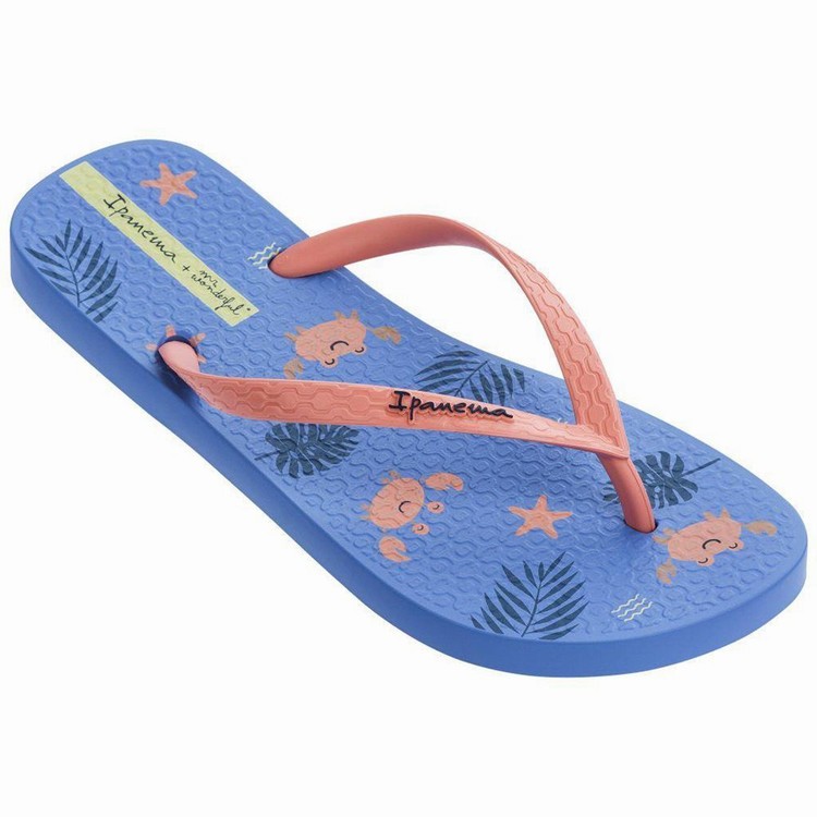 Tongs Ipanema Mr. Wonderful II Bleu Rose Femme | KWX-0399511