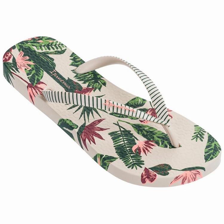 Tongs Ipanema Paradise Beige Vert Femme | VKL-3390588