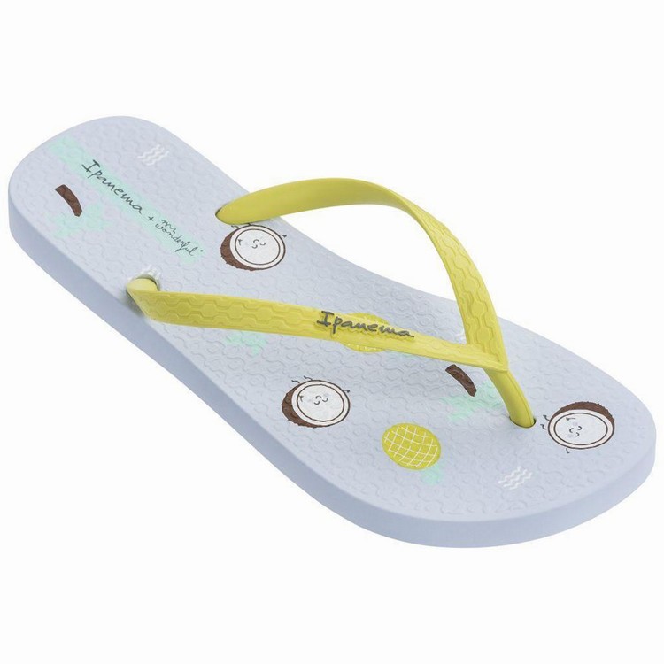 Tongs Ipanema Mr. Wonderful II Blanche Jaune Femme | DYO-0599930