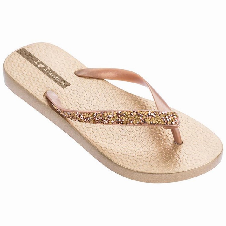 Tongs Ipanema Pebble Doré Femme | JJA-8565649